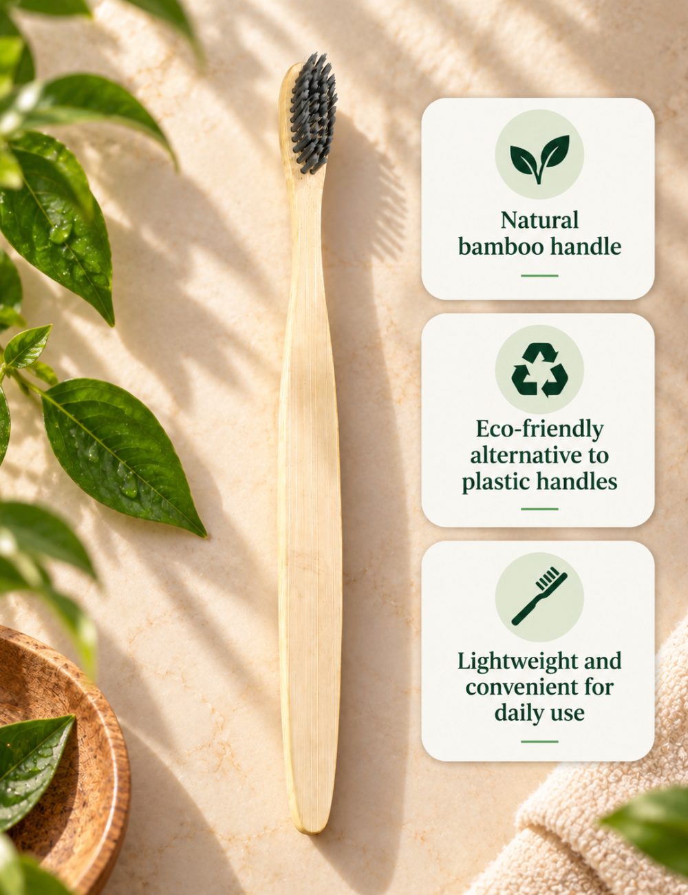Natural Bamboo Toothbrush – Eco-Friendly Everyday Oral Care