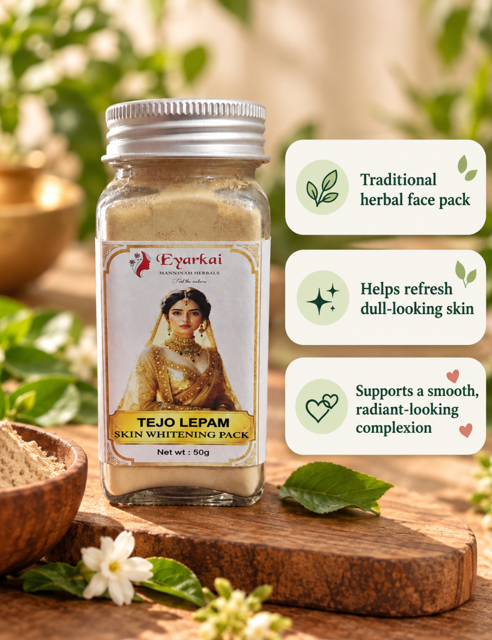 Tejo Lepam Skin Care Pack – Herbal Face Pack for Radiant-Looking Skin