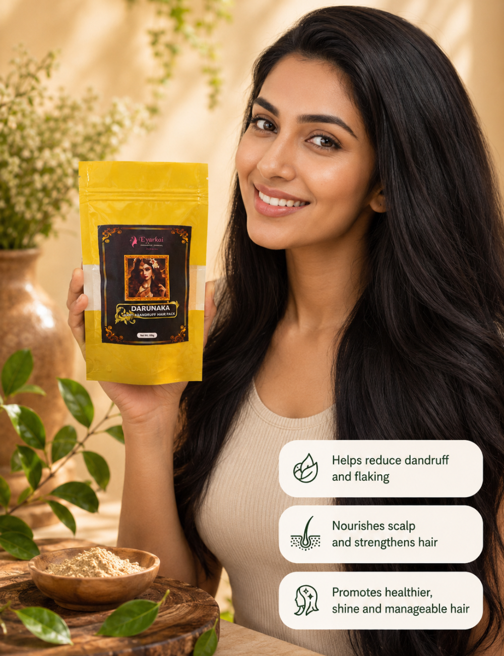 Darunaka Herbal Anti-Dandruff Hair Pack