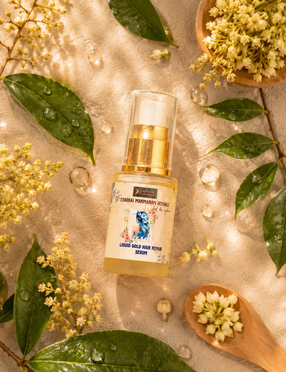 Manmanam Herbs Liquid Gold Hair Repair Serum - 30ml
