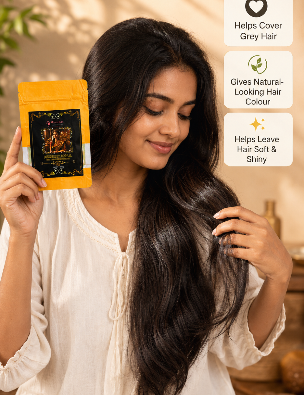 Krishna Kala Herbal Grey Hair Care Mask - 100 Gms