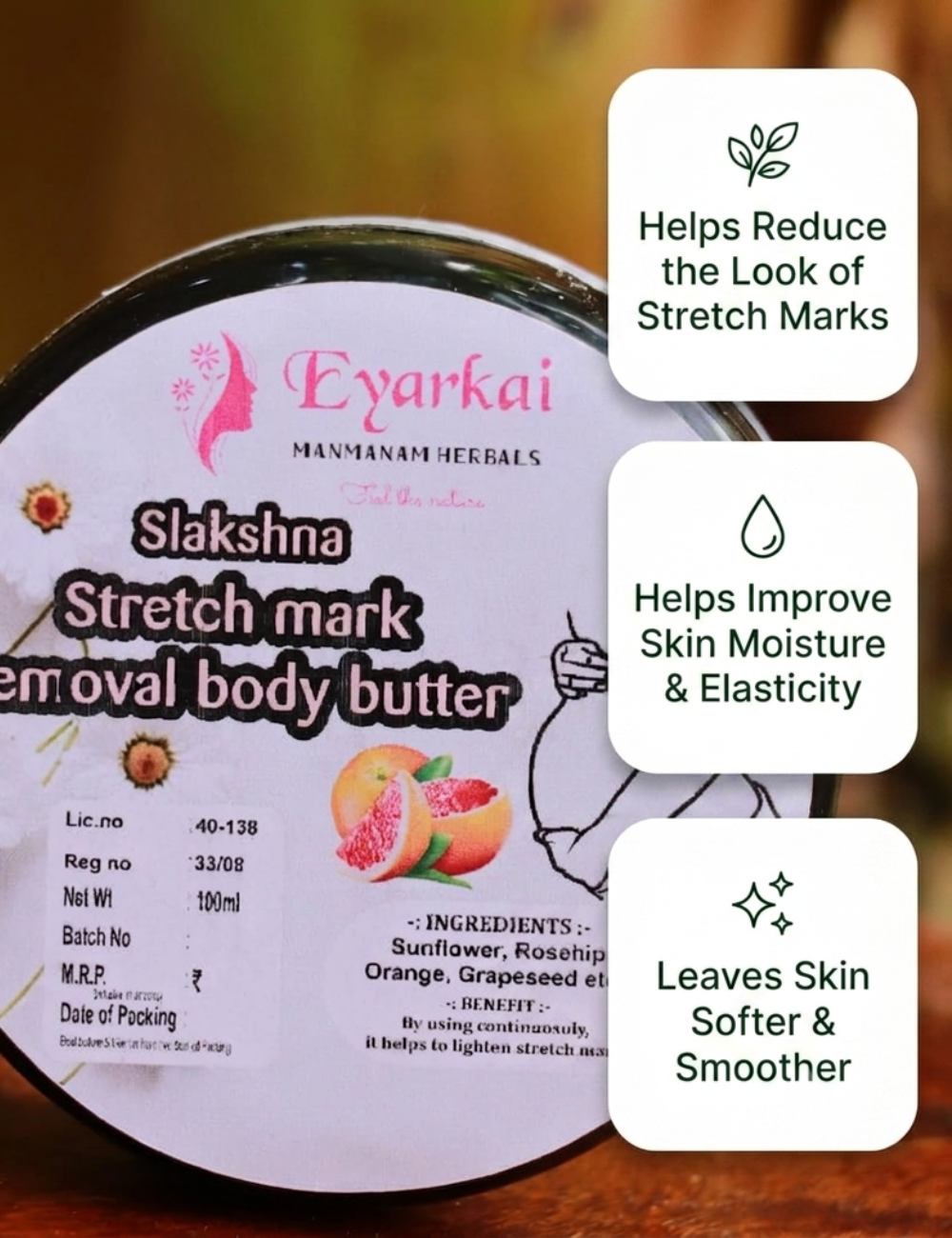 Slakshna Stretch Mark Care Body Butter 100Gms